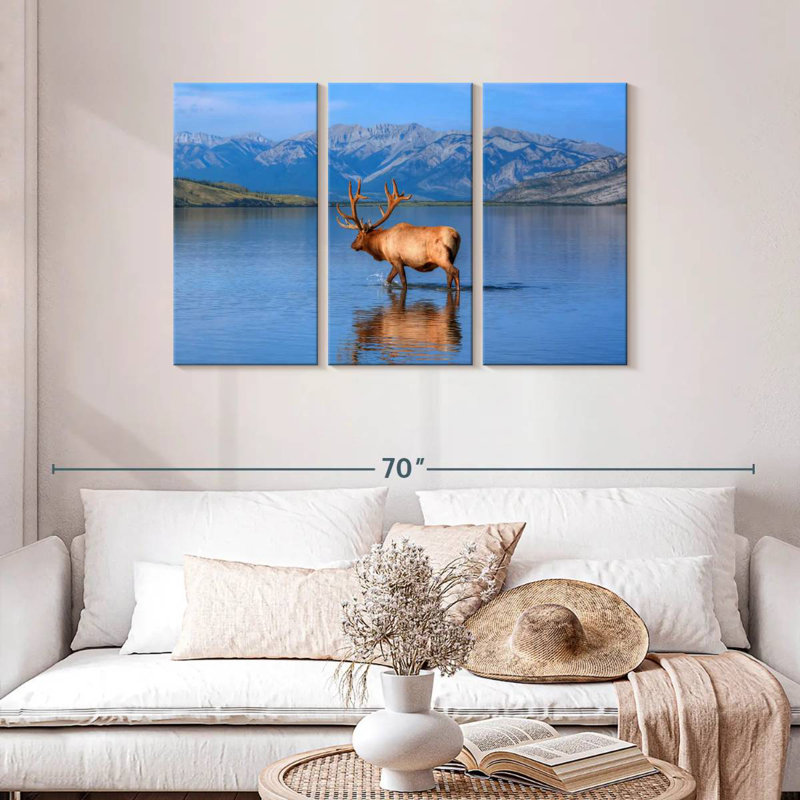 Élan du lac Jasper, H 28 po x l 45 po