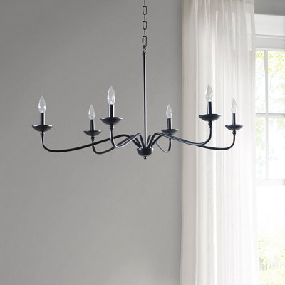 Lustre rustique en métal 6 lumières Brighton