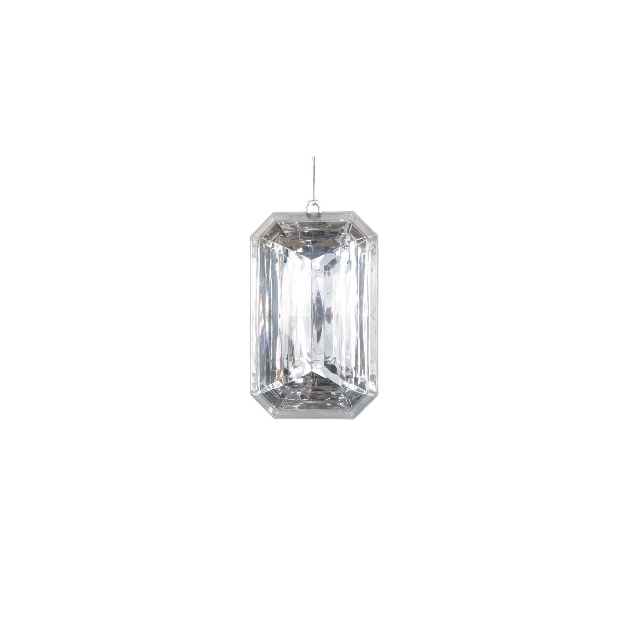 Mappsburg Jewel Glitter Ornament., Silver