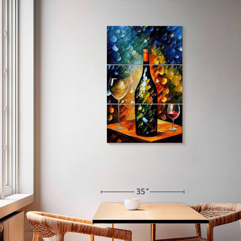Yarlin Splashy Wine, 57" H x 36" W