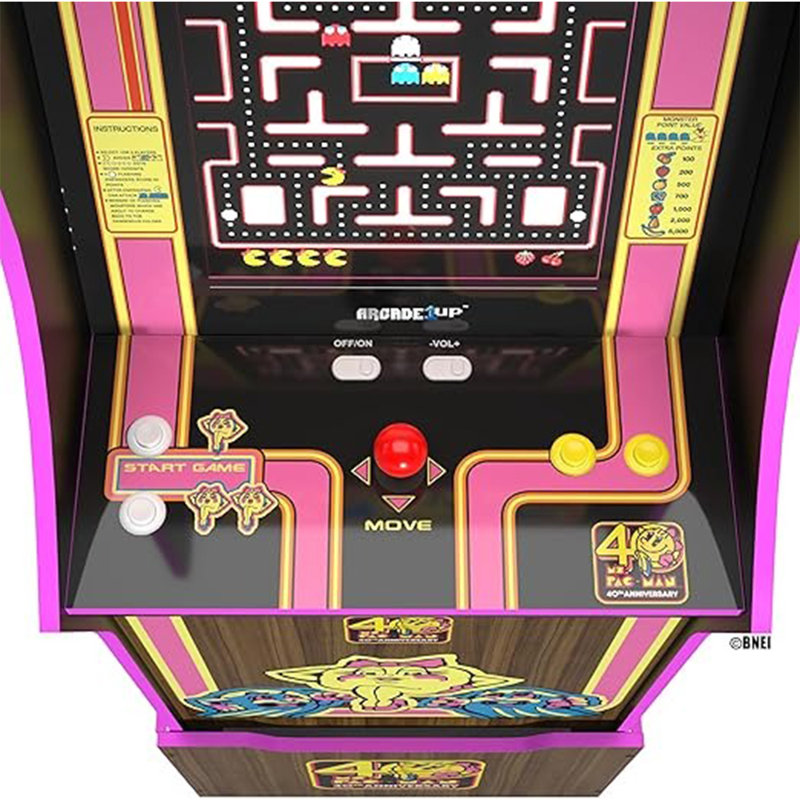 Arcade1up Ms. Pac-Man Arcade Machine 40th Anniversary 10 Games-in-1