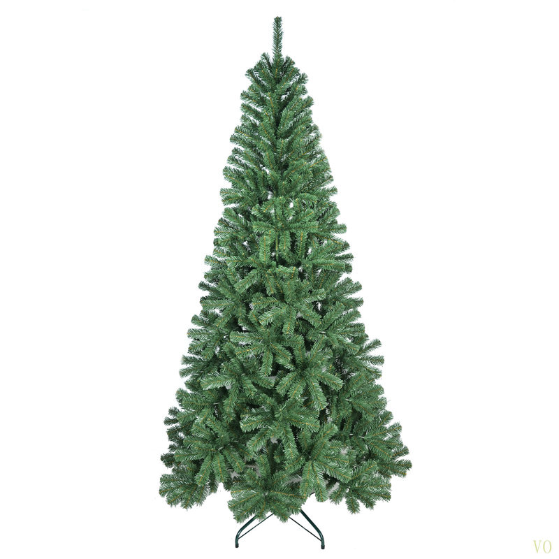 Arbre de Noël artificiel 6 pi avec 500 pointes en PVC, structure articulée et support en métal - Arbre de Noël complet pour la décoration de bureau, d'appartement ou de fête
