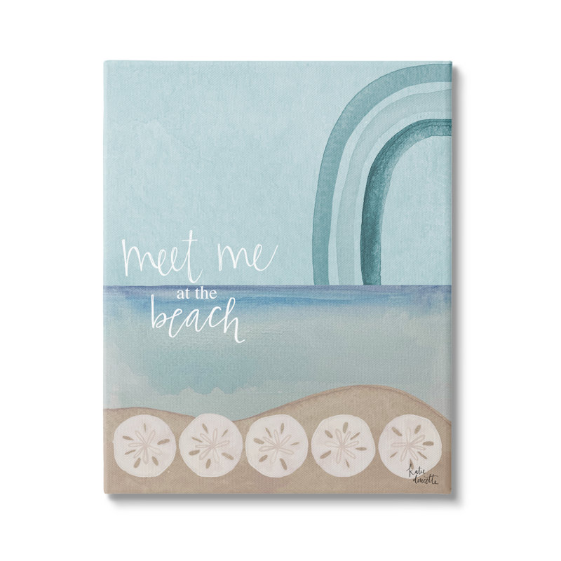 «Meet Me at Beach Sand Dollar Rainbow» par Kim Allen - impression, Toile tendue, H 20 po x l 16 po x P 1,5 po