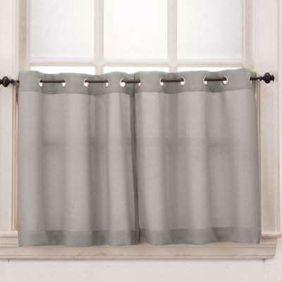 Paire de rideaux de cuisine semi-transparents Sauel
