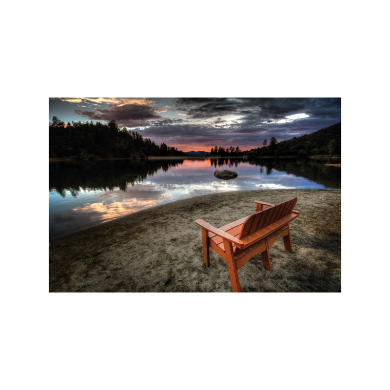 A Bench With A View by Bob Larson - Print on Canvas, 30.48 cm H x 45.72 cm W, Wrapped Canvas