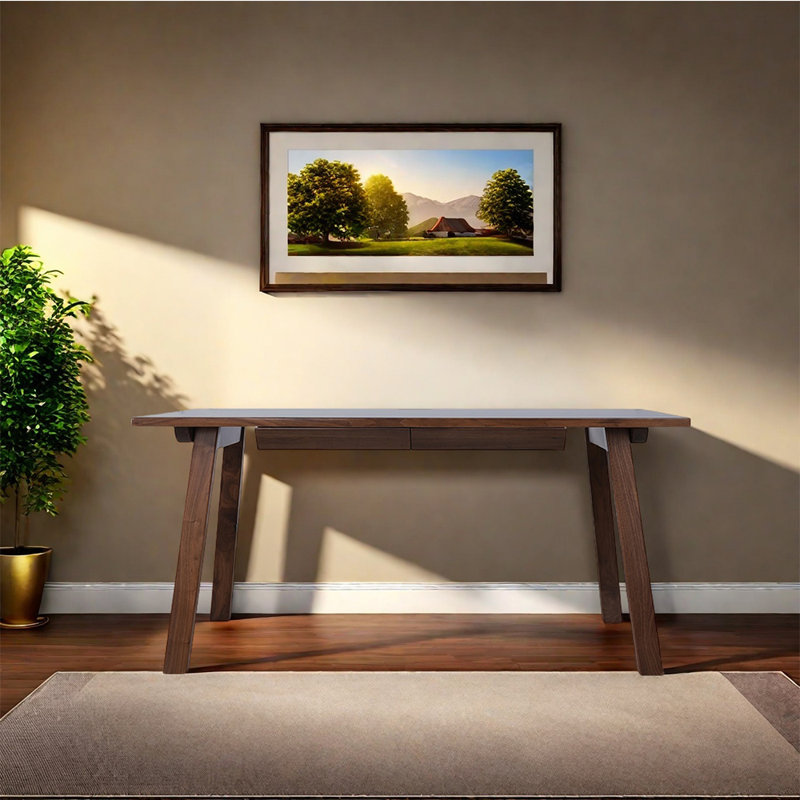Bureau minimaliste de style japonais, H 29,53 po x l 78,74 po x P 27,56 po