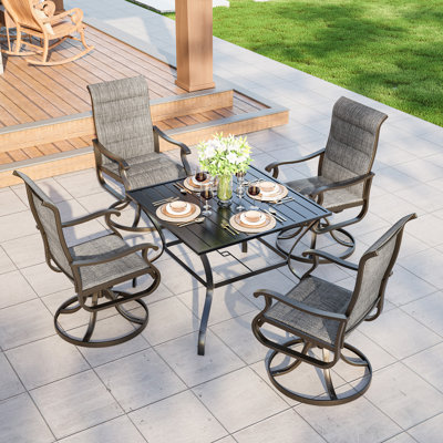 Square 4-person 36.6" Long Dining Set by Red Barrel Studio