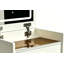 Commode moderne à trois tiroirs avec miroir éclairé à DEL et banc de rangement, armoire de rangement et de maquillage pour chambre multifonctionnelle, blanc