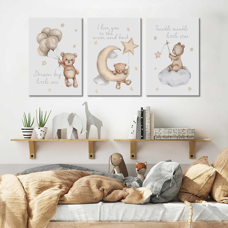 3 Piece Wrapped Canvas Print, 60 cm H x 120 cm W
