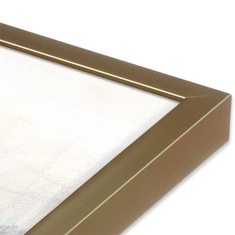 «Soft Lines of Memory II», reproduction sur toile dans un cadre, H 13,75 po x l 13,75 po, Cadre d'angle ouvert brossé doré