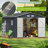 Outdoor Metal Storage Shed with Windows-105401312-112014291