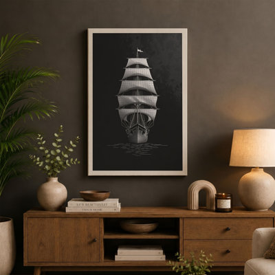 Historic Sailing Vessel Vintage - Wrapped Canvas