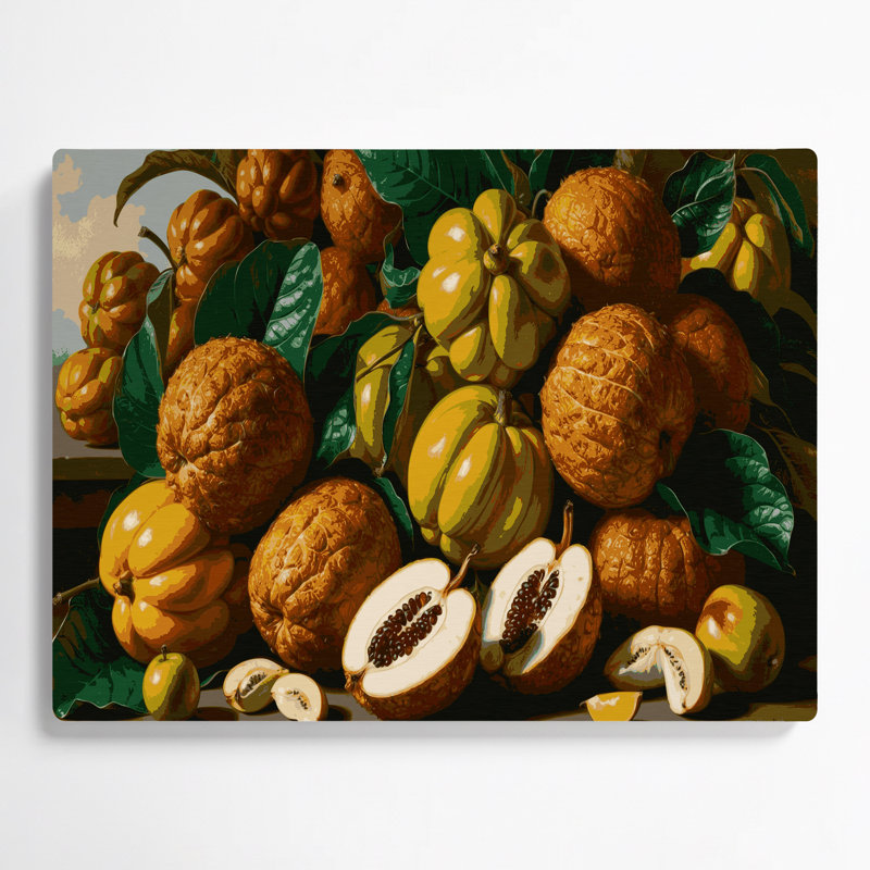 «Fruit Bacuri», art mural en métal brun, H 24 po x l 36 po