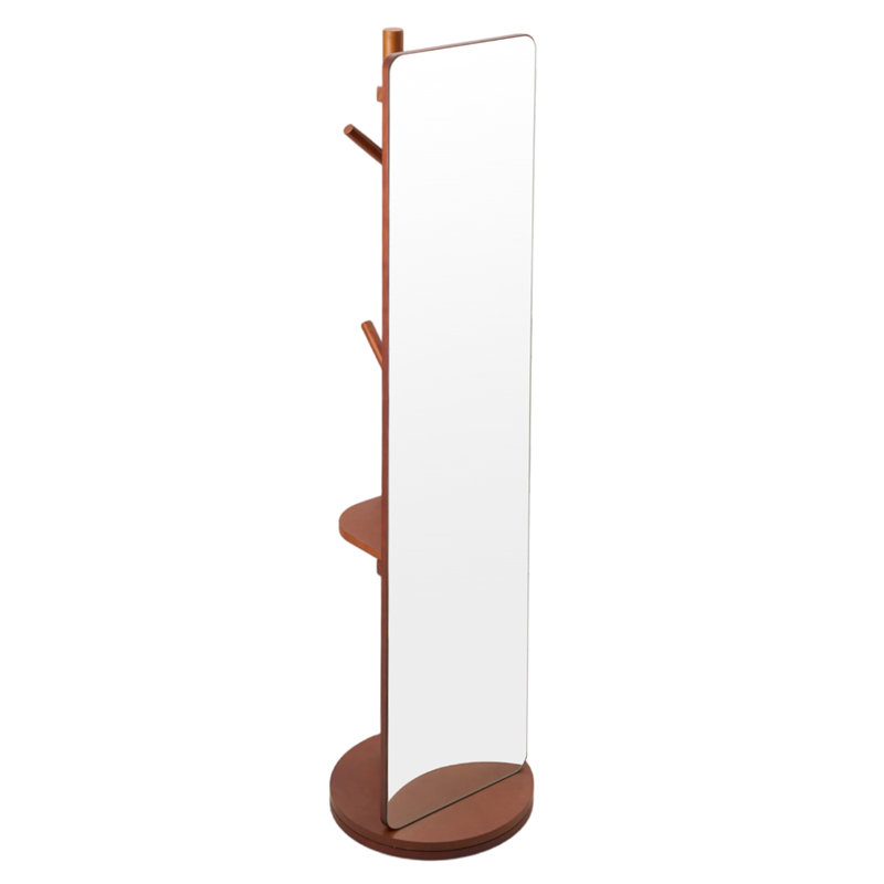 Rectangle Floor Mirror with Shelves, 164 cm H x 40 cm W