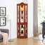 Corner Cabinet With Lights, Adjustable Tempered Glass Shelves