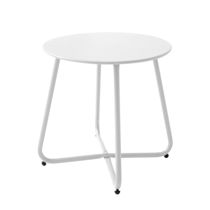Table ronde d'extérieur, Jaune, H 17,9 po x l 17,7 po x P 17,7 po