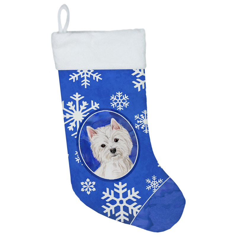 Chaussette de noël winter flocons de noël, Westie