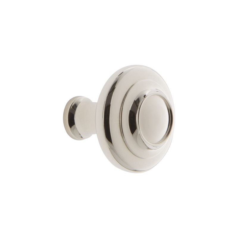 Circulaire Cabinet Knob, Polished Nickel