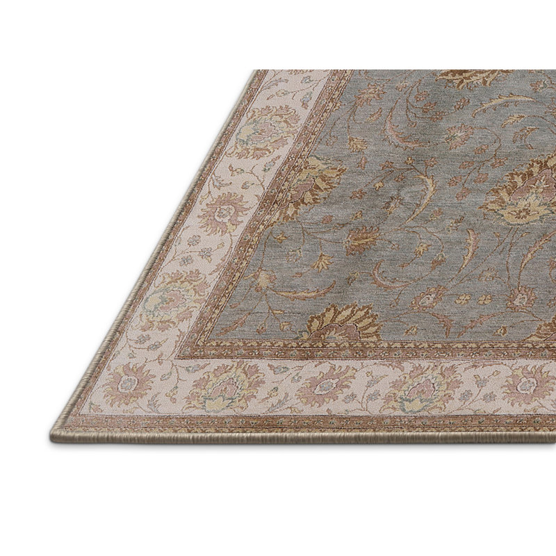 Tapis oriental bleu / beige Nisse, Rectangle 5 pi x 8 pi