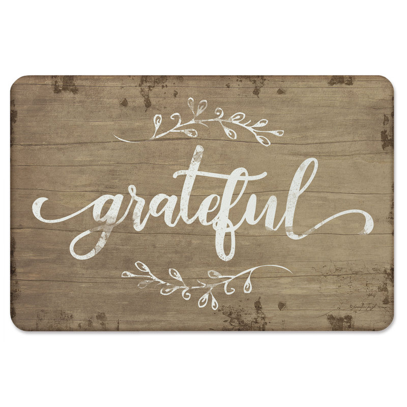 Rustic Grateful 30" x 20" Kitchen Comfort Floor Mat