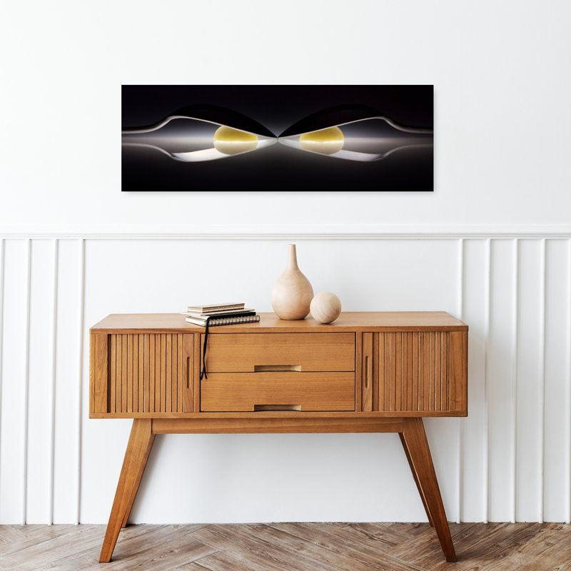 Art moderne contemporain abstrait moderne, H 12 po x l 36 po