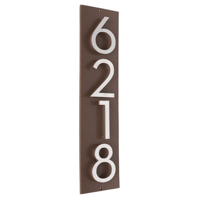 Plaque murale rectangulaire verticale flottante 6 po