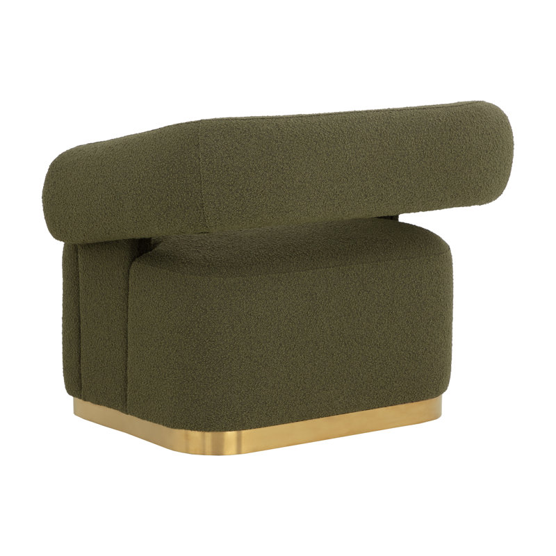 AGGIE SWIVEL LOUNGE CHAIR - COPENHAGEN OLIVE, Polyester vert