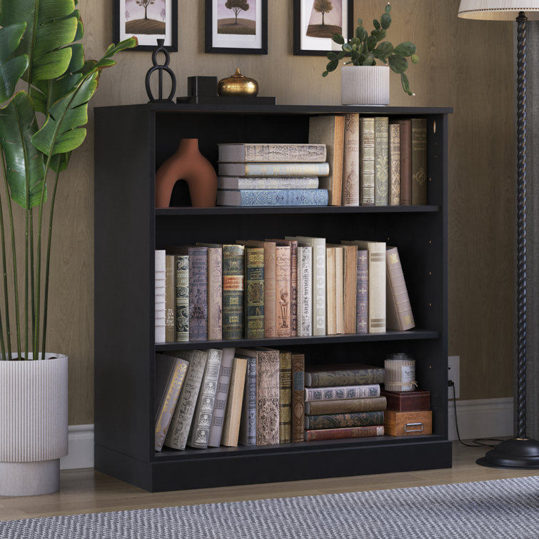 Leanardo 100% Solid Wood 32" Storage 3-Shelf Bookcase