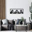 Accessoire mural décoratif en métal, noir | Fabrication 100% métal (épaisseur: 0,05 pouce) | Dimensions: 39,4 po x 14,2 po | Conception élégante et durable pour la décoration intérieure, parfaite pour les murs de salon et de bureau-103609703