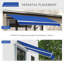Outsunny 8' X 7' Patio Retractable Awning-1091841339