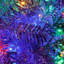 Arbre de Noël artificiel pré-éclairé argenté de 6 pi, 800 pointes de branches denses et moelleuses, 300 lumières à DEL dans 11 motifs d'éclairage, articulé pour les célébrations des Fêtes intérieures et extérieures, fait de brillants effets