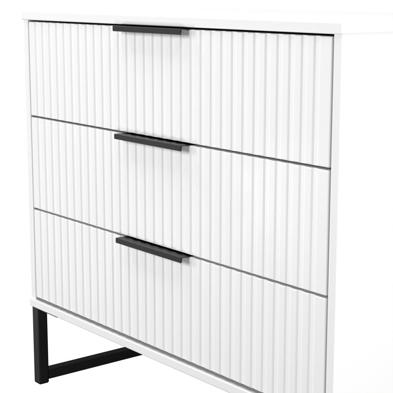 Bernat 77cm W 3 - Drawer Chest of Drawers, White