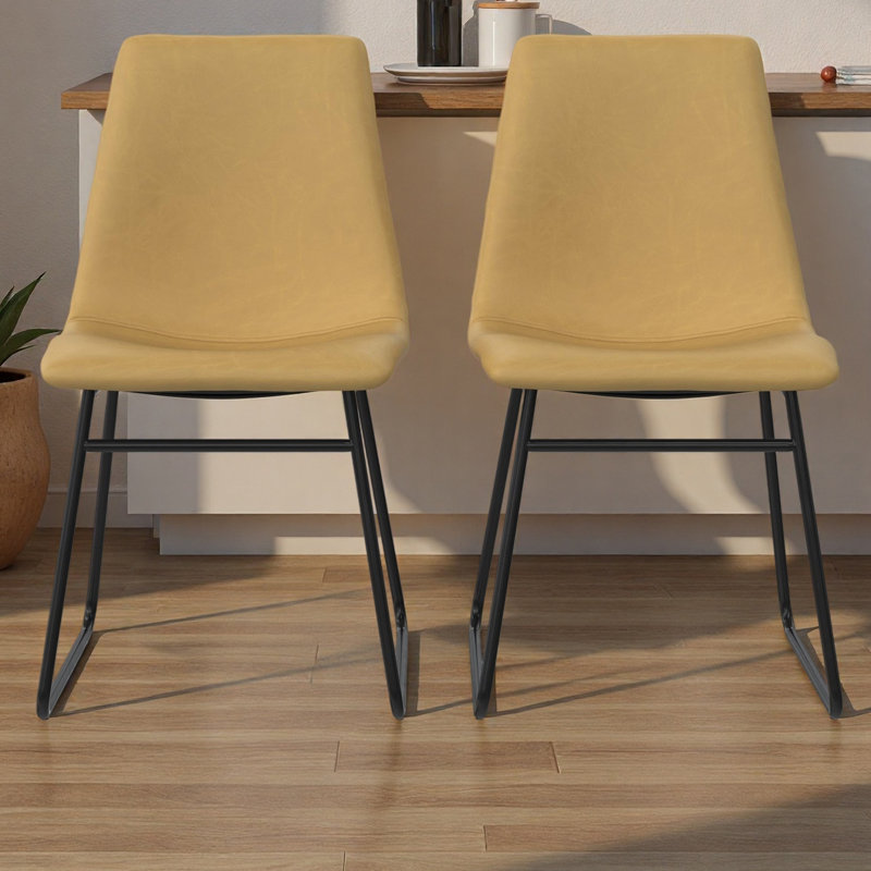 Chaise rembourrée moulée, ensemble de 2