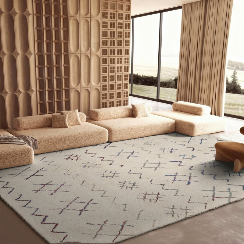 Powell Hand Tufted Performance Abstract Rug, Rectangle 8' x 10'