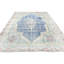 Tapis oriental bleu unique 7X9 One-of-a-Kind