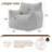 Oversized 45“ Plush Faux Fur Bean Bag Chair with Foam Filling-688772203-676891206