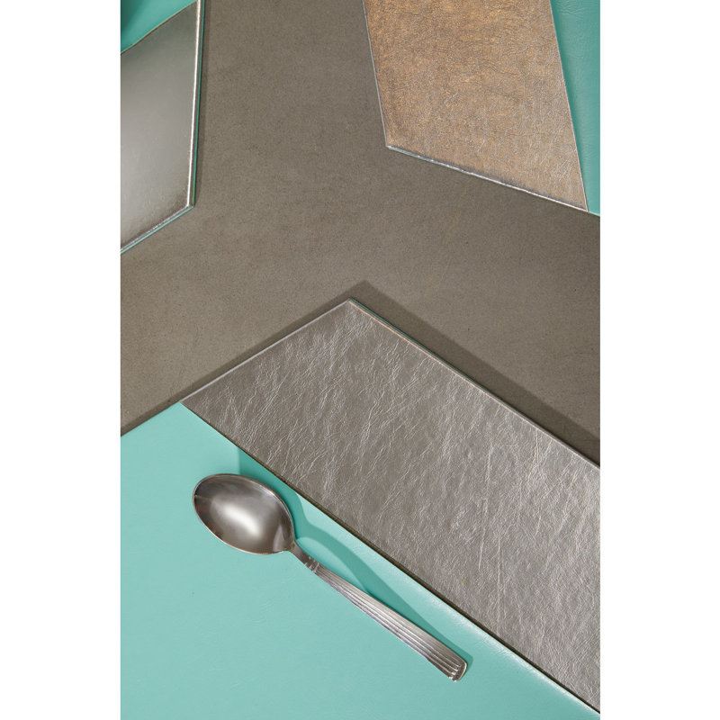 Geome Geometric Novelty Placemat, Jade/Silver