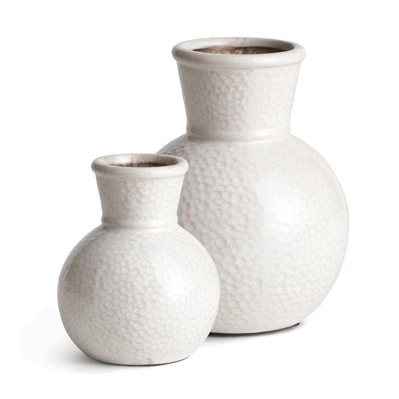 Cecil Stoneware Table Vase, 7" H x 5.75" W x 5.75" D