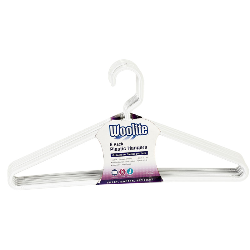 Cintre en plastique pour costume / manteau, Blanc