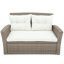 Canapé modulaire d'extérieur en osier avec repose-pieds et coussins 4 pièces-1384507828