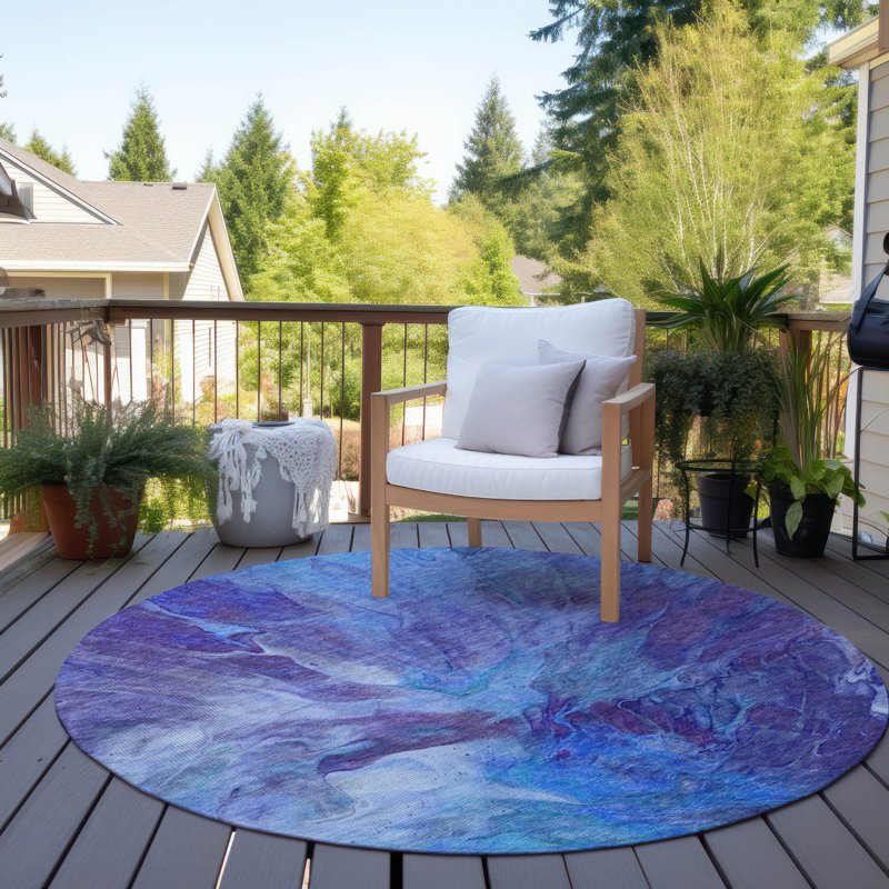 Tapis intérieur / extérieur Kinslee, Rond 8 pi