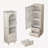 Storage Cabinet Display Cabinet with Tempered Glass Door and 2 Drawers for Bathroom, Living Room, Bedroom, Kitchen and Office-327171761