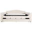 Lit de jour en molleton beige avec compartiment de rangement, lit gigogne et options de divertissement, système de musique intégré-755810496-755810527