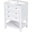 Meuble-lavabo 24 po avec lavabo en céramique blanc