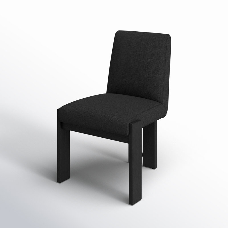 Roxy Upholstered Dining Chair, Brushed Ebony Oak, Gibson Black