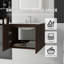 Meuble-lavabo moderne flottant avec comptoir en marbre de culture et portes à fermeture douce-133668303