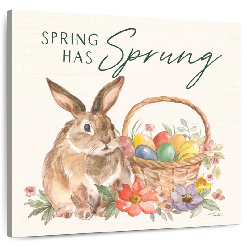 Lelend Joyeuses Pâques I Pineneedle du printemps, H 39 po x l 39 po