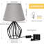 Lampe de table noire 14,37 po Marlowe-2053606310