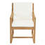 Ensemble de salle à manger d'extérieur 5 pièces Ensemble de table de patio et chaises avec trou de parasol pour patio, jardin, teck clair, chaise
