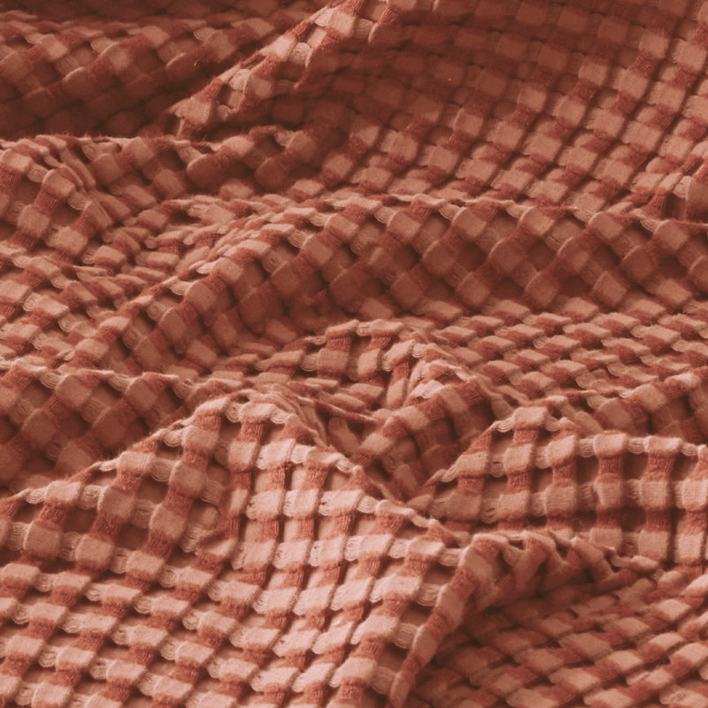 Bedsure 279gsm Cotton & Rayon from Bamboo Waffle Blanket GentleSoft™️, Spice Route, Throw XL